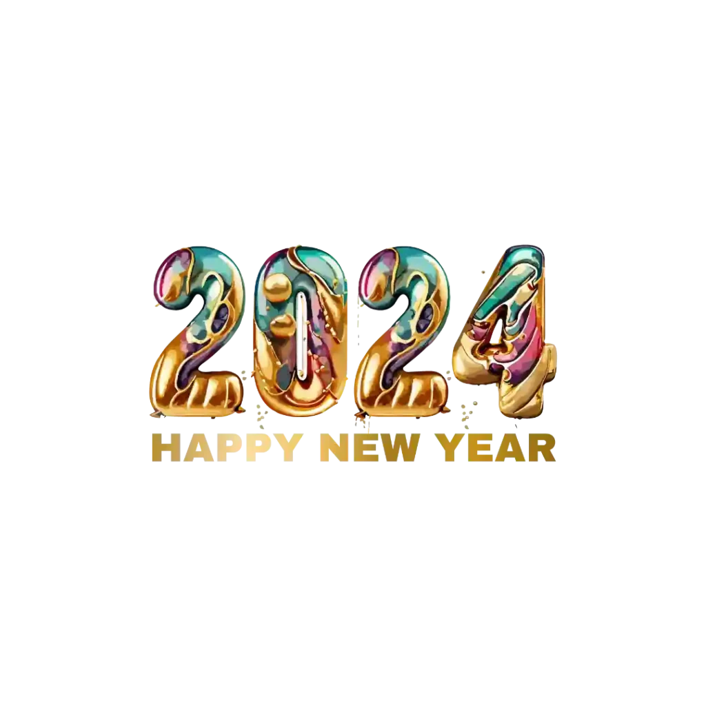 Happy New Year 2024 Date Vector PNG Widepik Widepik