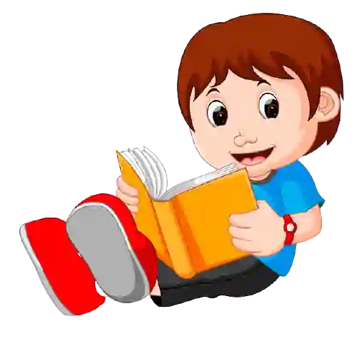 Schoolboy reading a book PNG Image Download | Widepik