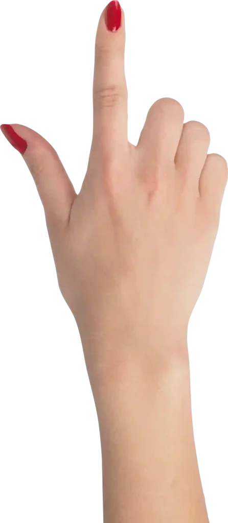 Woman's Hand Touching Visual Screen Stock Png - Widepik