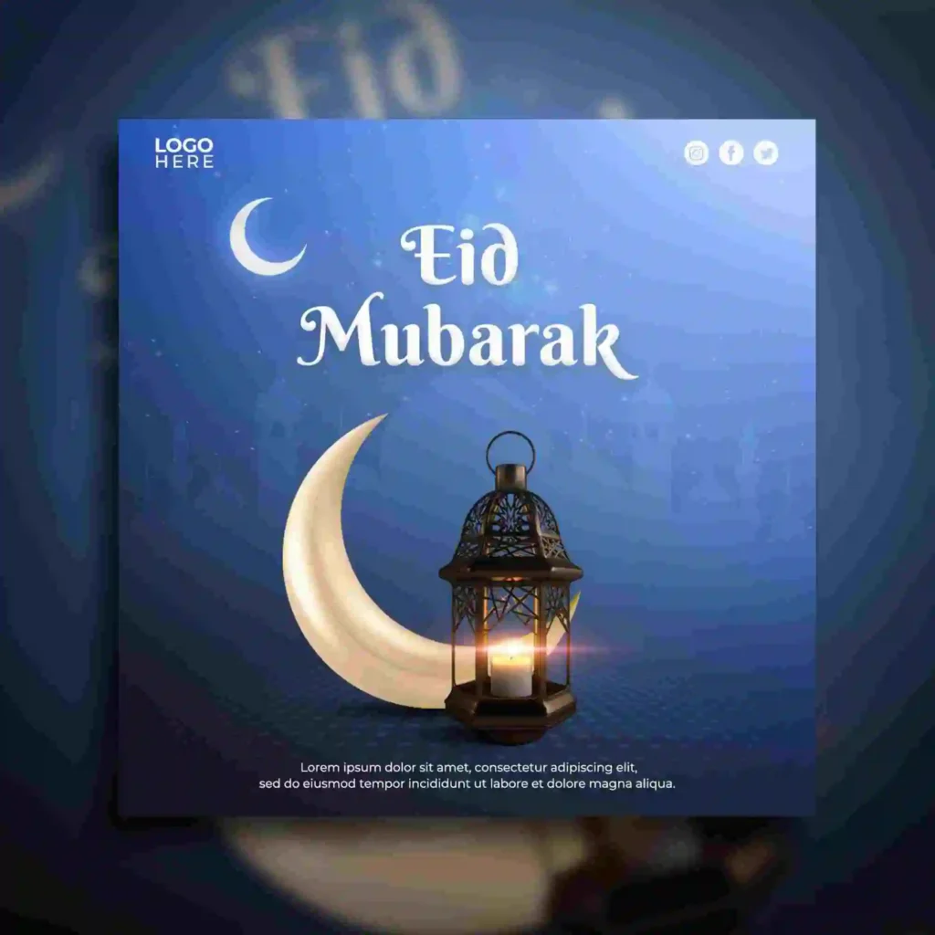 Eid Mubarak Social Media Post Template PSD - Widepik