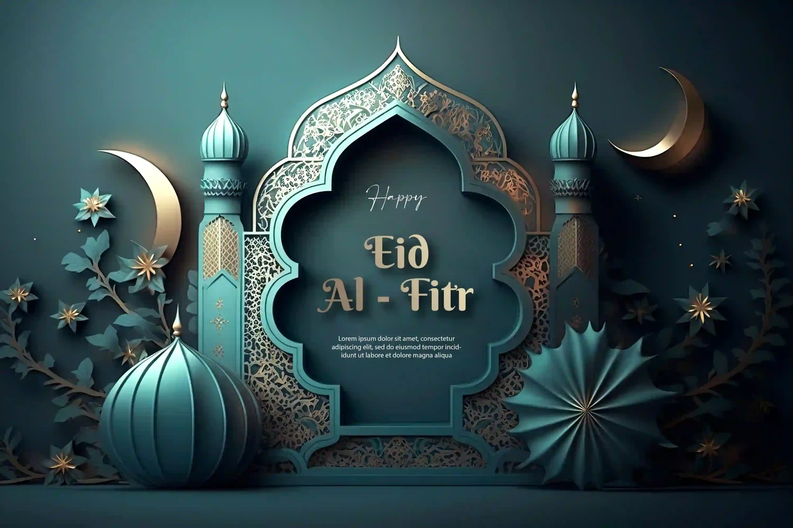 Happy Eid Al Fitr Social Media Post Template Design PSD - Widepik