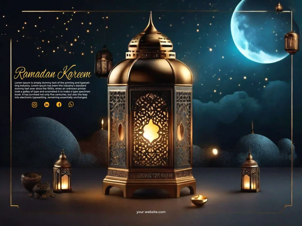 Ramadan Kareem Islamic Background Template PSD - Widepik