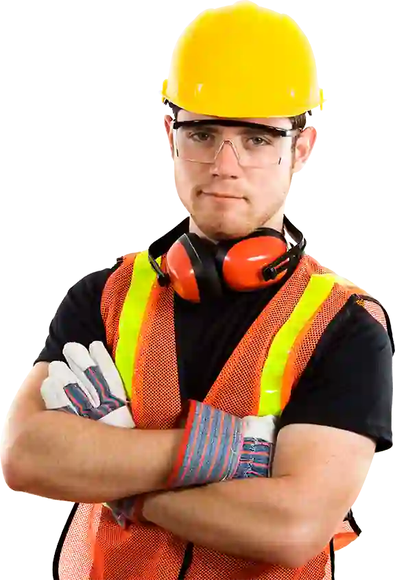 Young Construction Worker Wearing Cap PNG - Labor Day