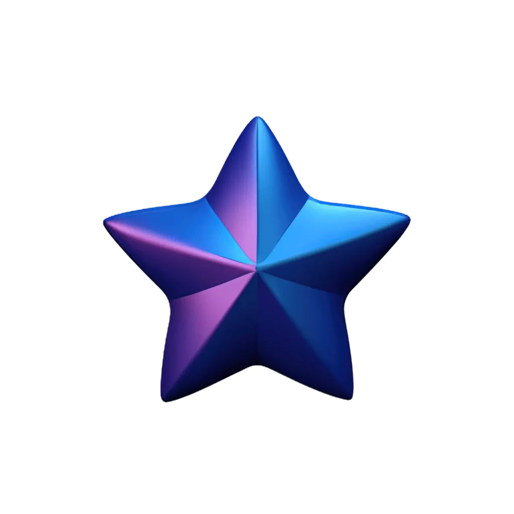 3D Floating Element Star Icon Png