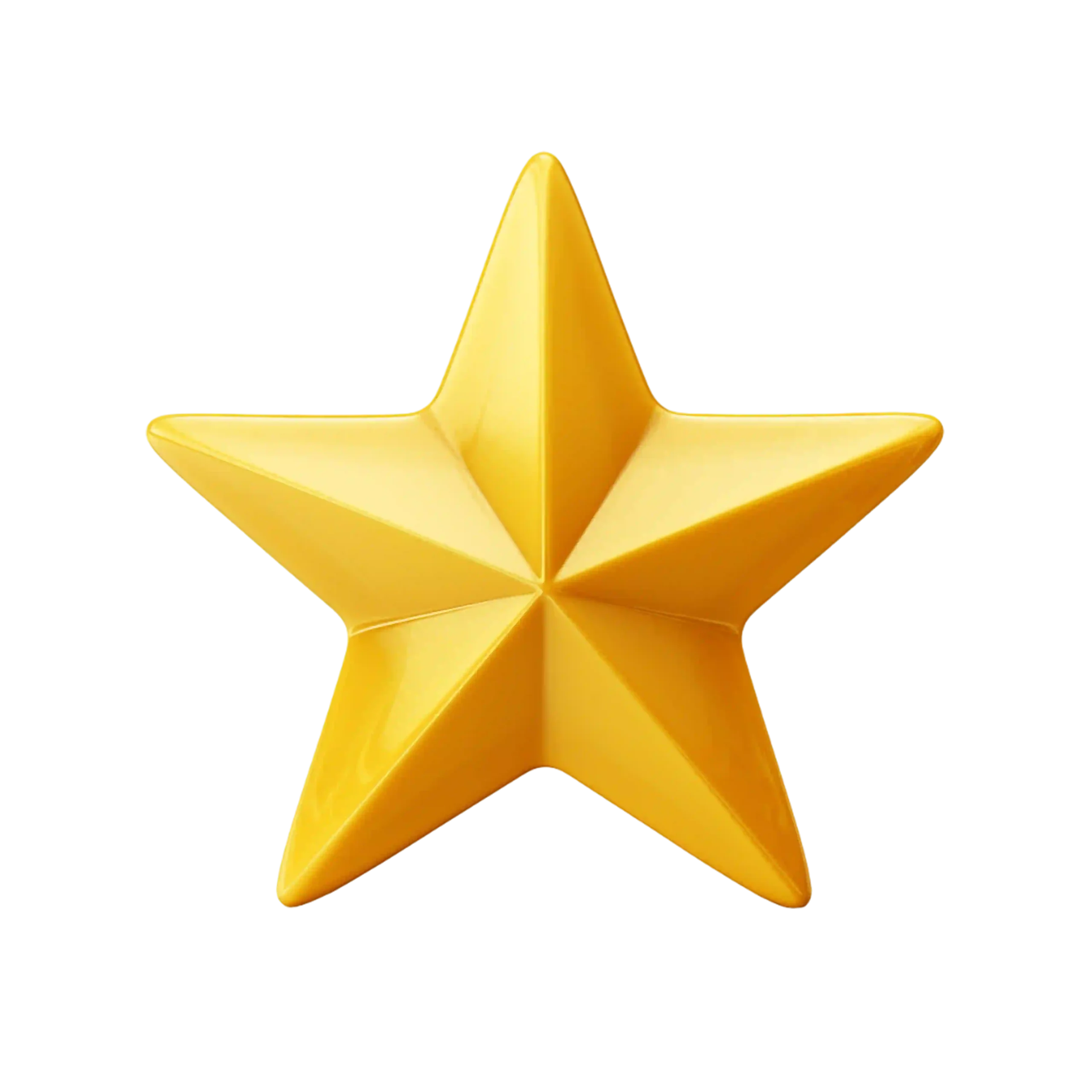 Ai Generated Yellow Shine Star Icon 3d Render