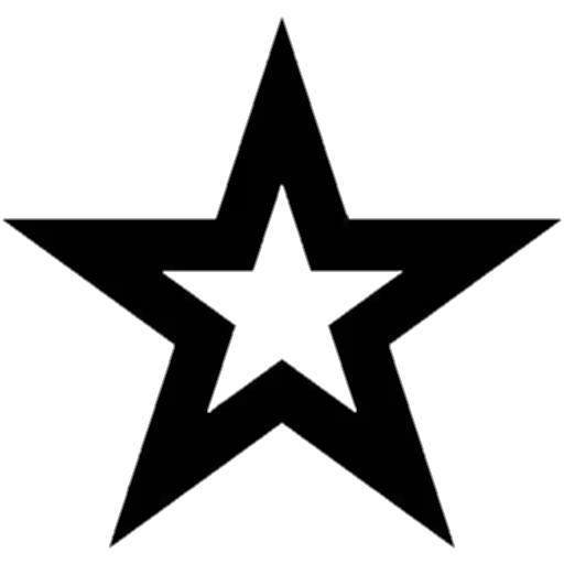 Black Five Pointed Star Download PNG