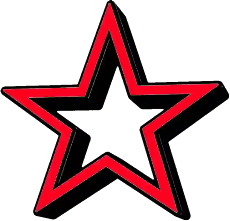 Elegant Red Star Png