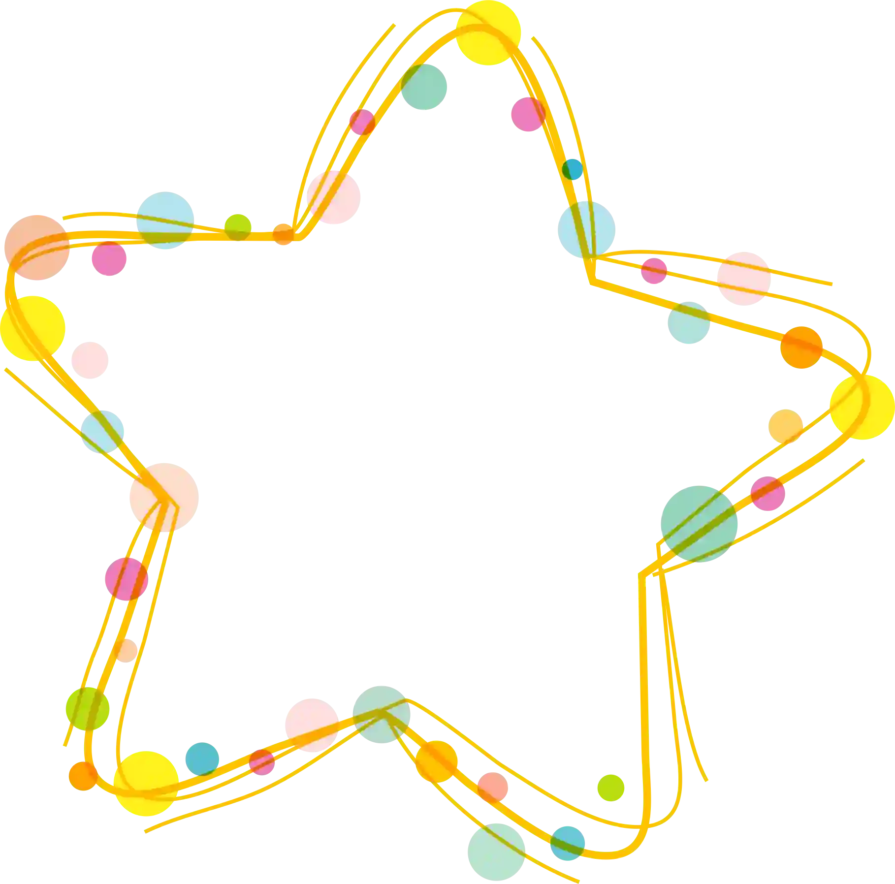 Flat Design Of Stars With Bubble Colors - Star Bubble Png