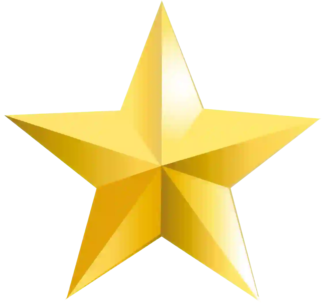 Gold Star No Background PNG