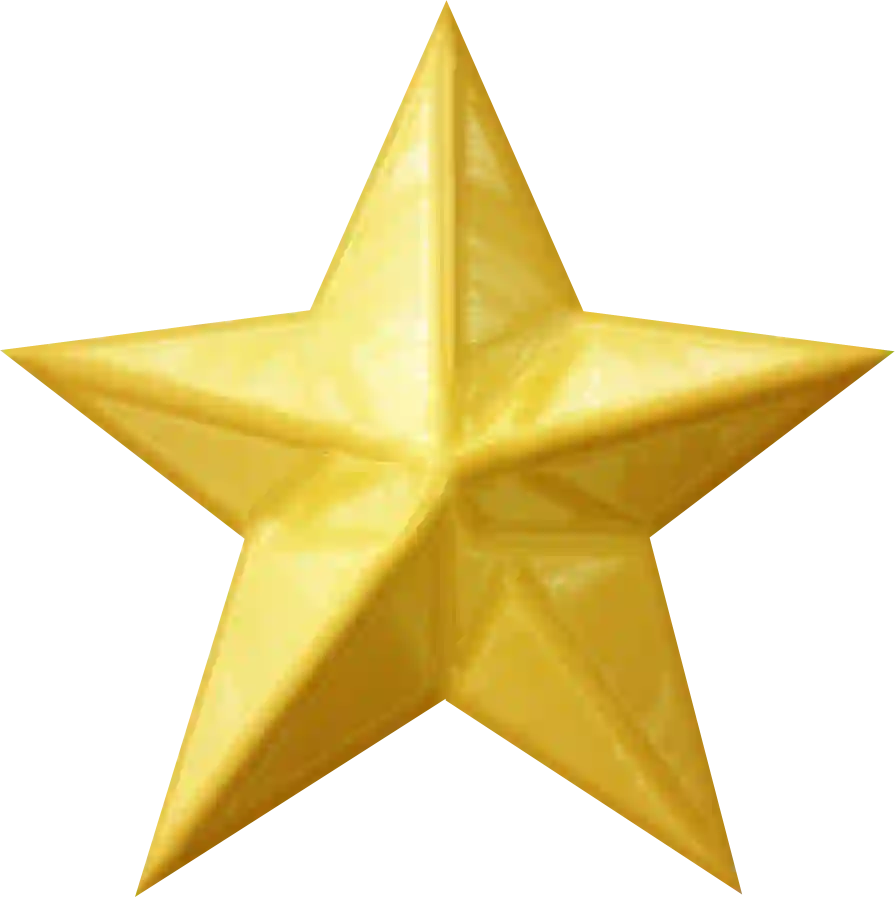 Gold Star Transparent PNG Free Download