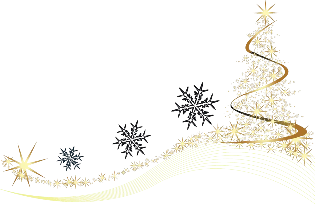 Gold Tree Christmas PNG Logo Download