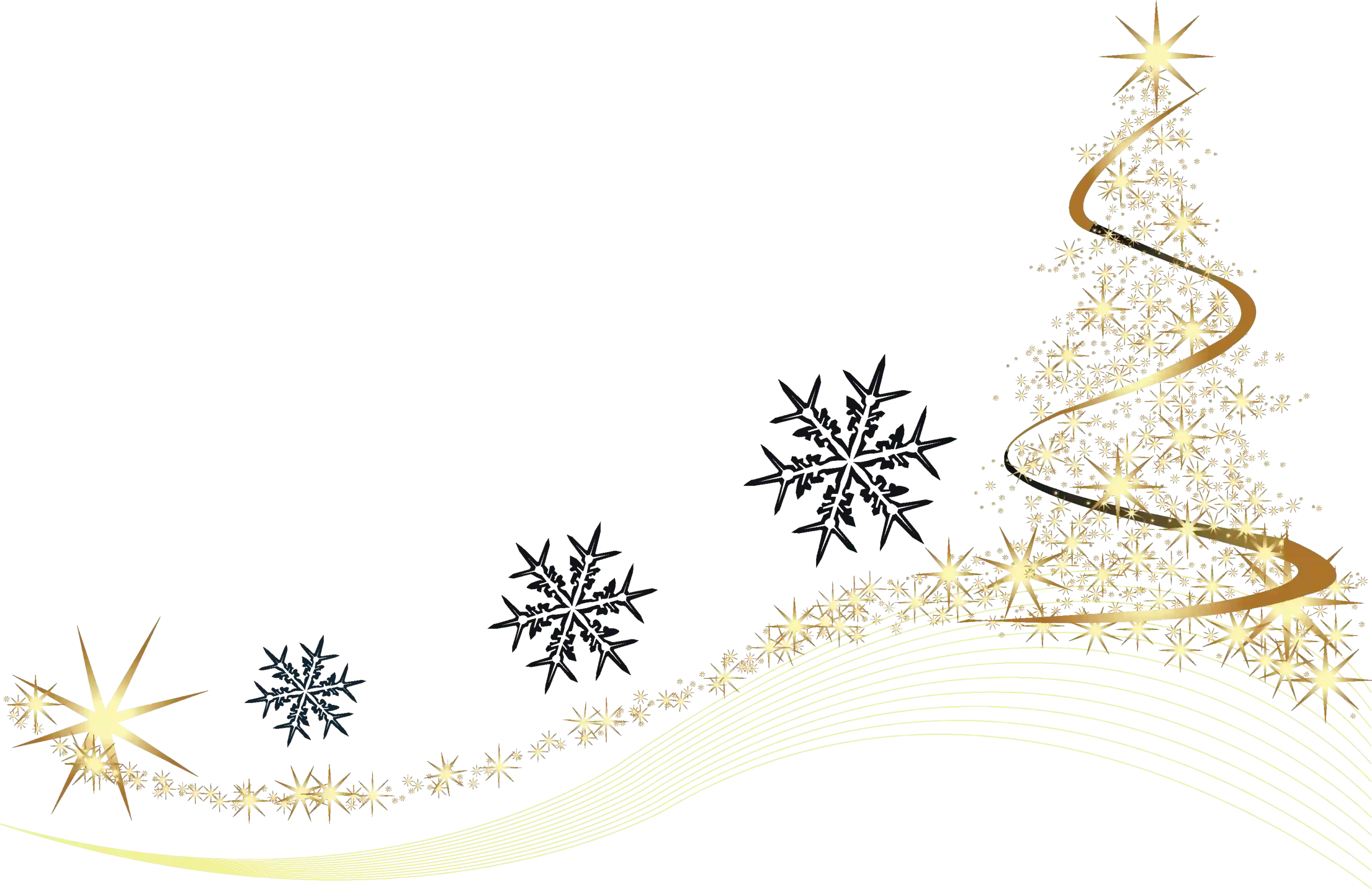 Gold Tree Christmas PNG Logo Download