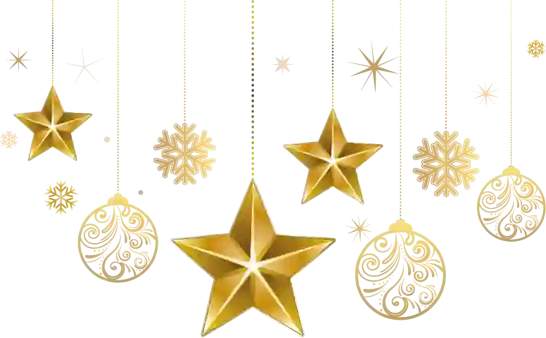 Golden Christmas Star PNG Free Image