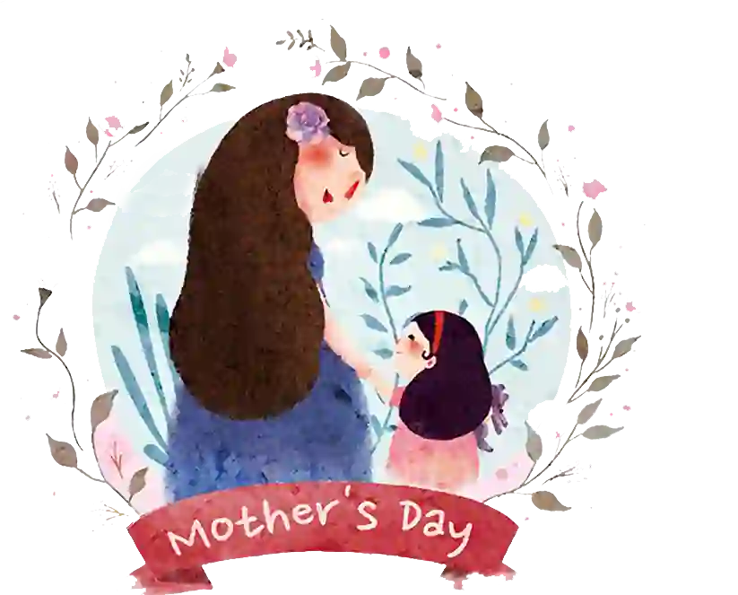 Hand Drawn Design Mother's Day PNG