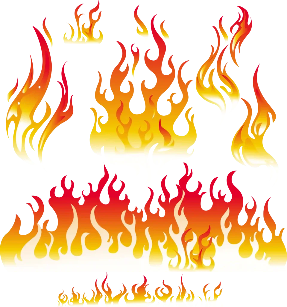 Hand Drawn Fire Flame PNG