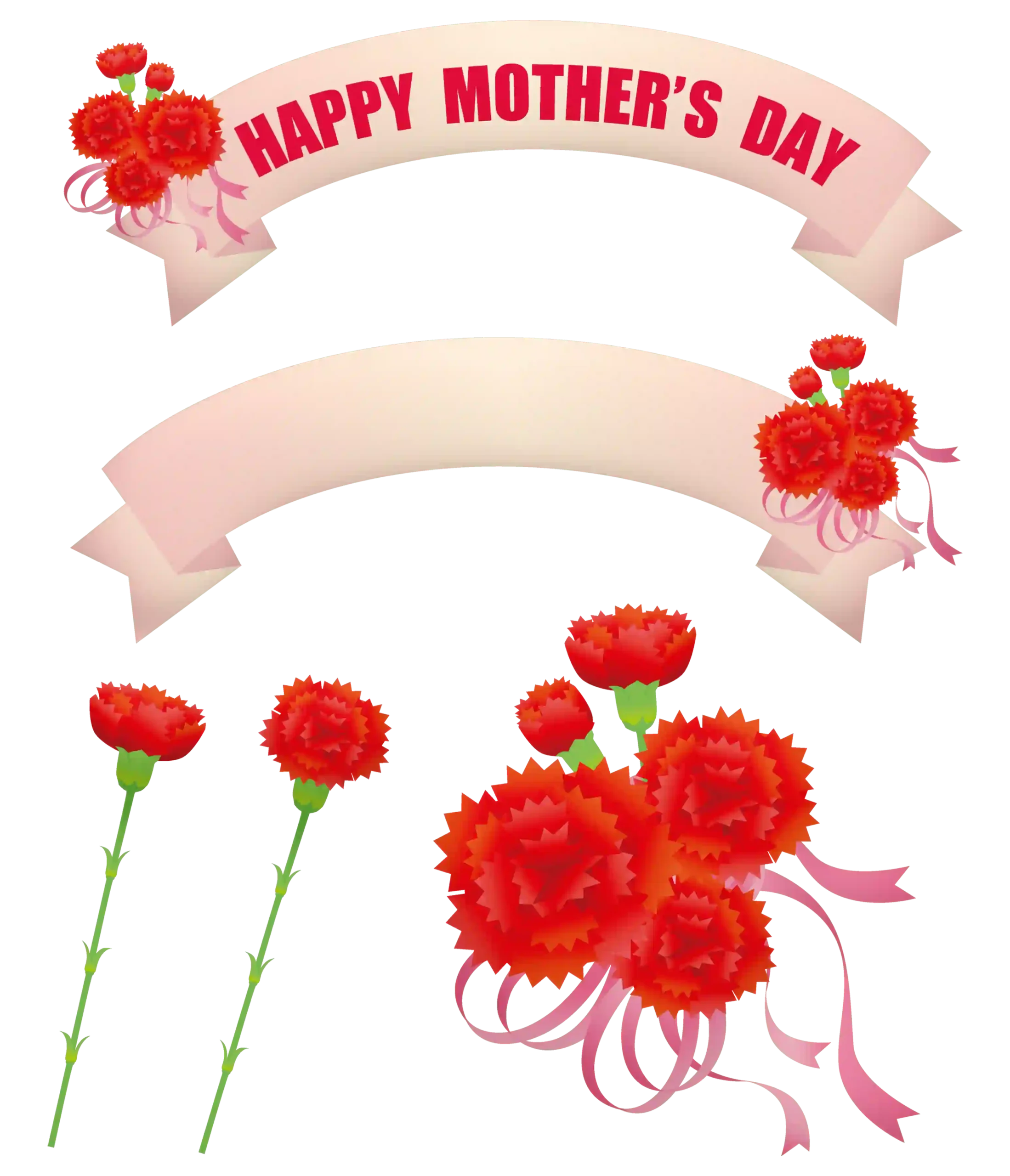 Happy Mother's Day Labels With Flowers