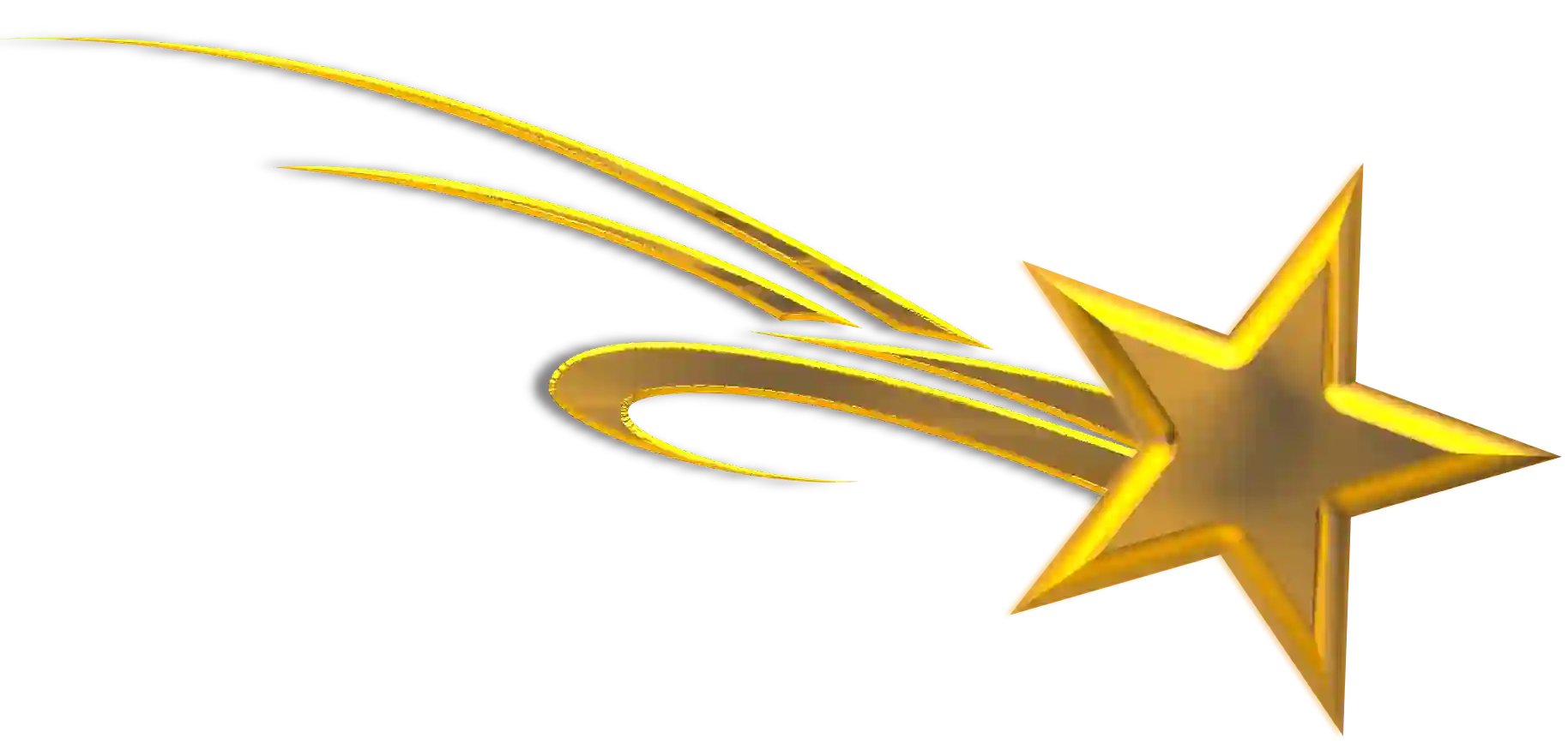 Shooting Star Logo Gold Png