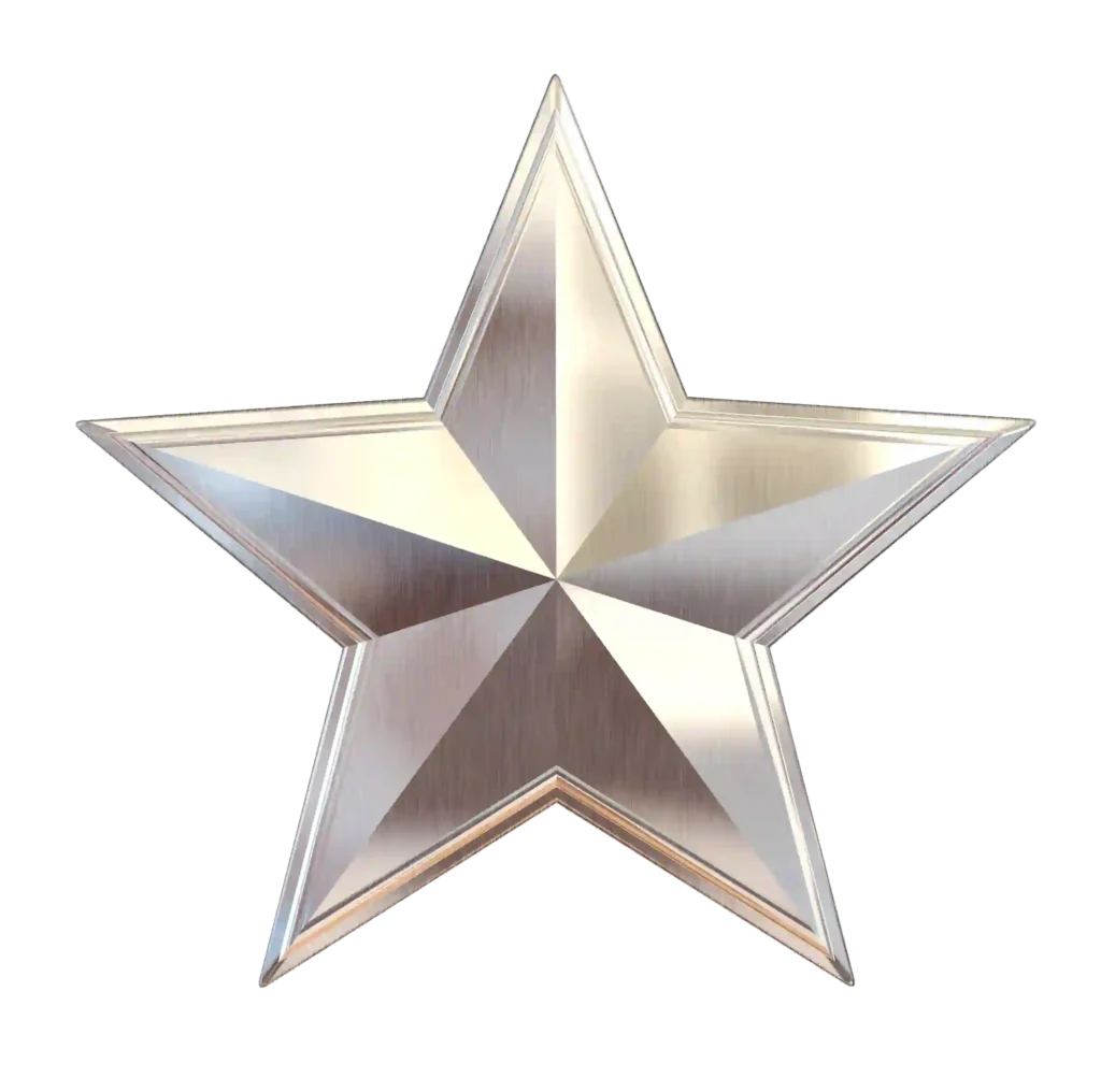 Silver Star PNG Free Download