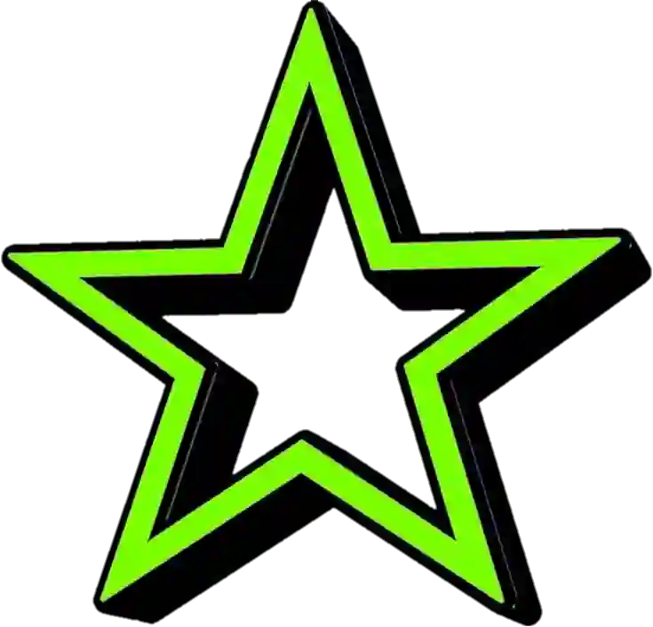 Transparent Green Star PNG