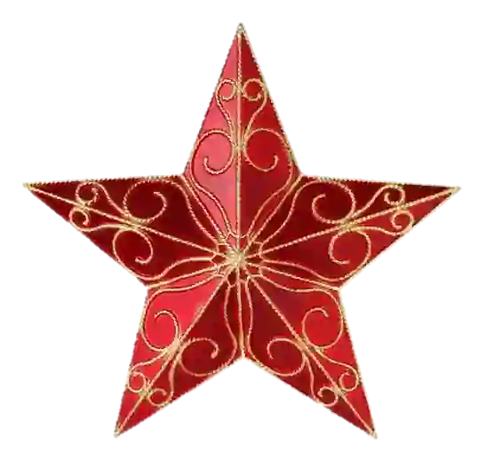 Transparent Red Star Glitter Clipart PNG