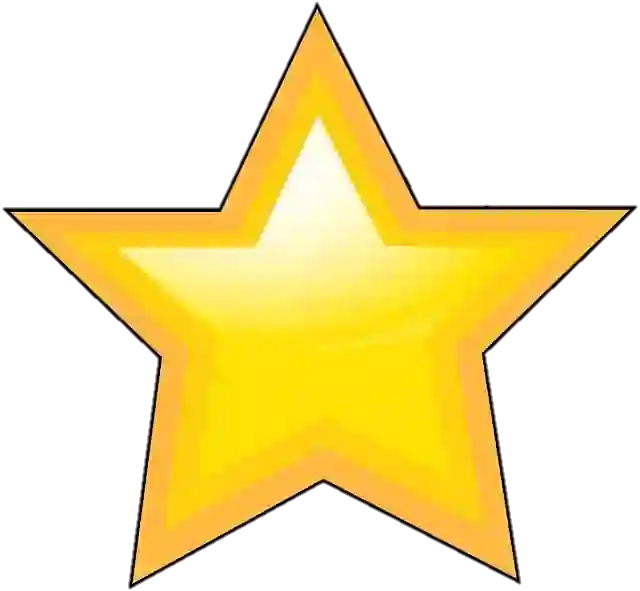 Yellow Shining Sparkle Star Icon PNG