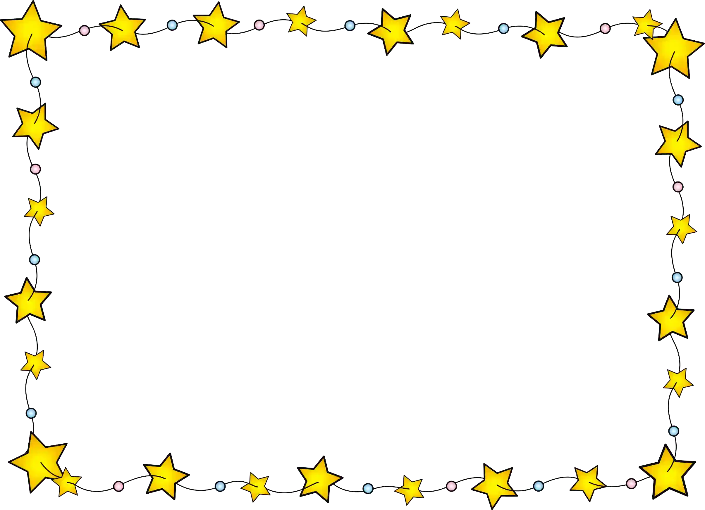 Yellow Stars Frame Png