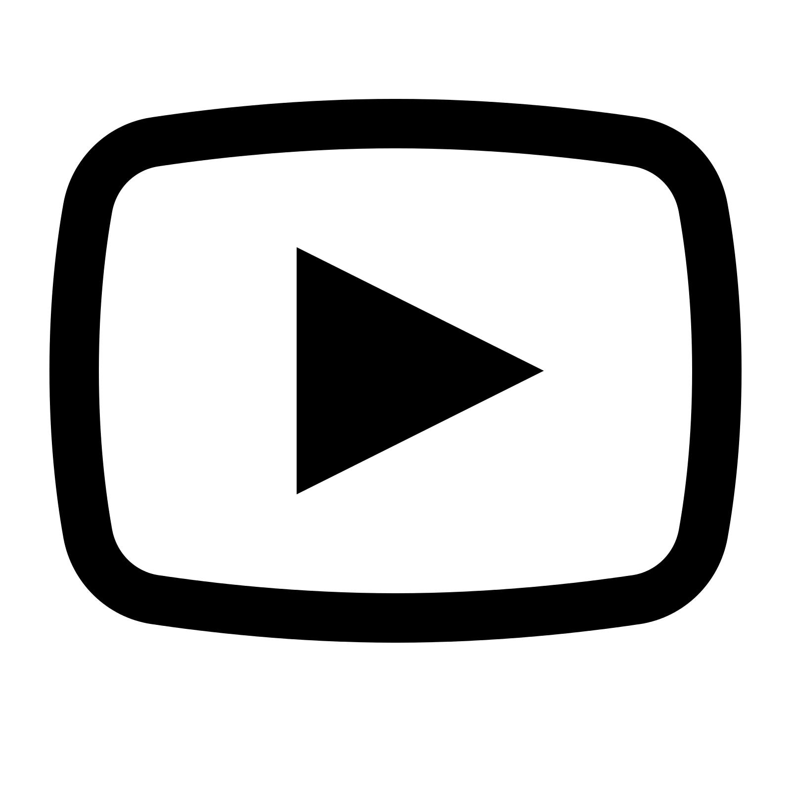 YouTube Black Outline Logo Png