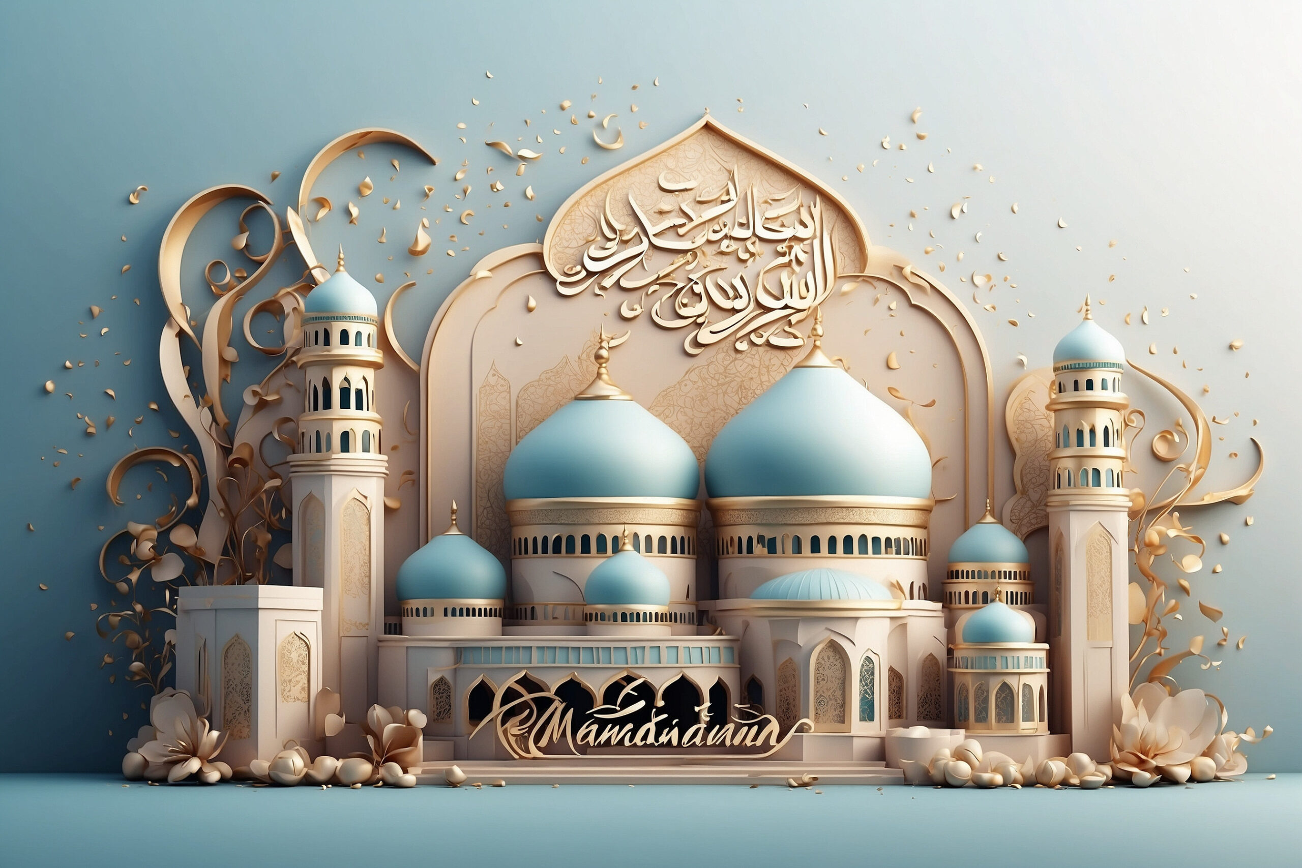 3D Mosque Background