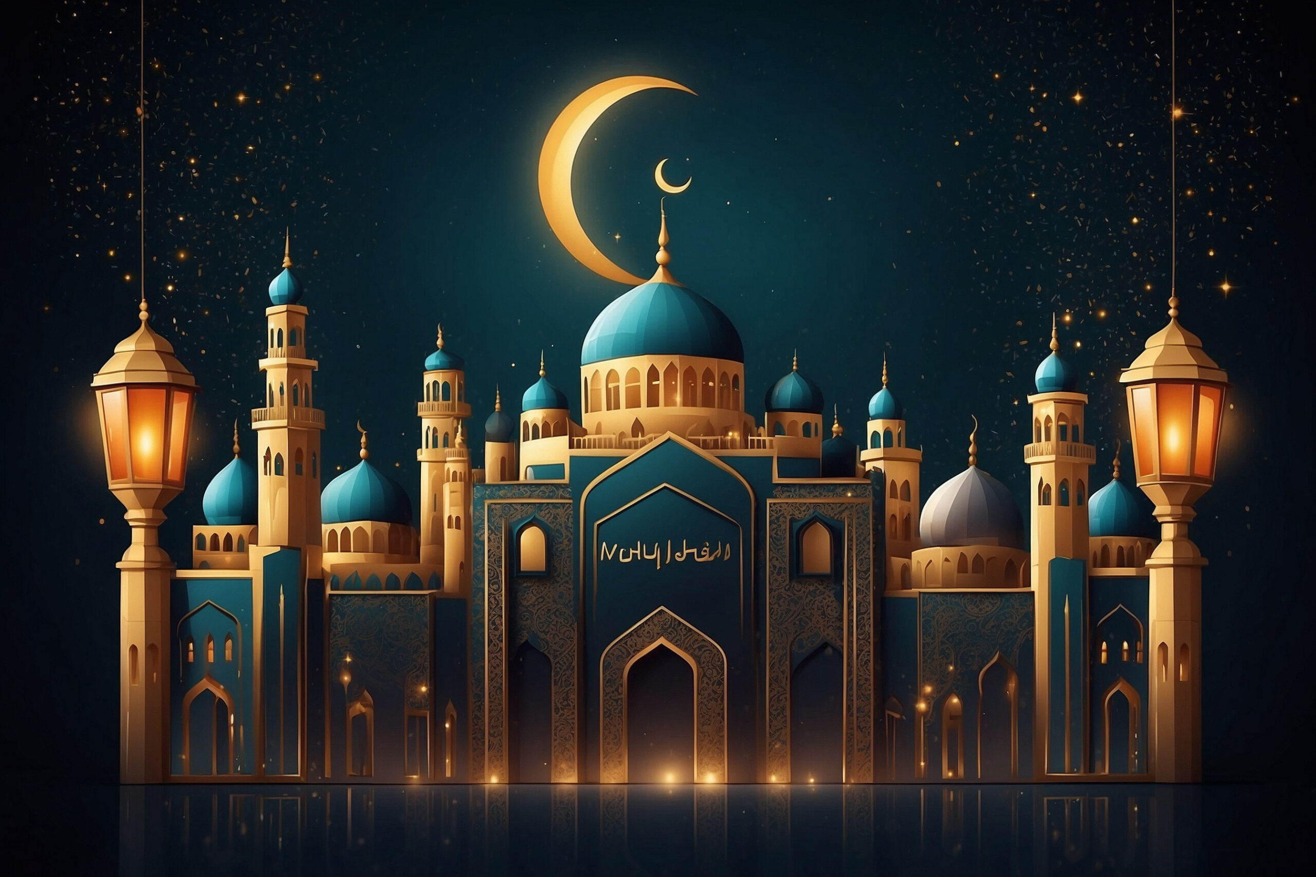3D Mosque Of Islamic Background