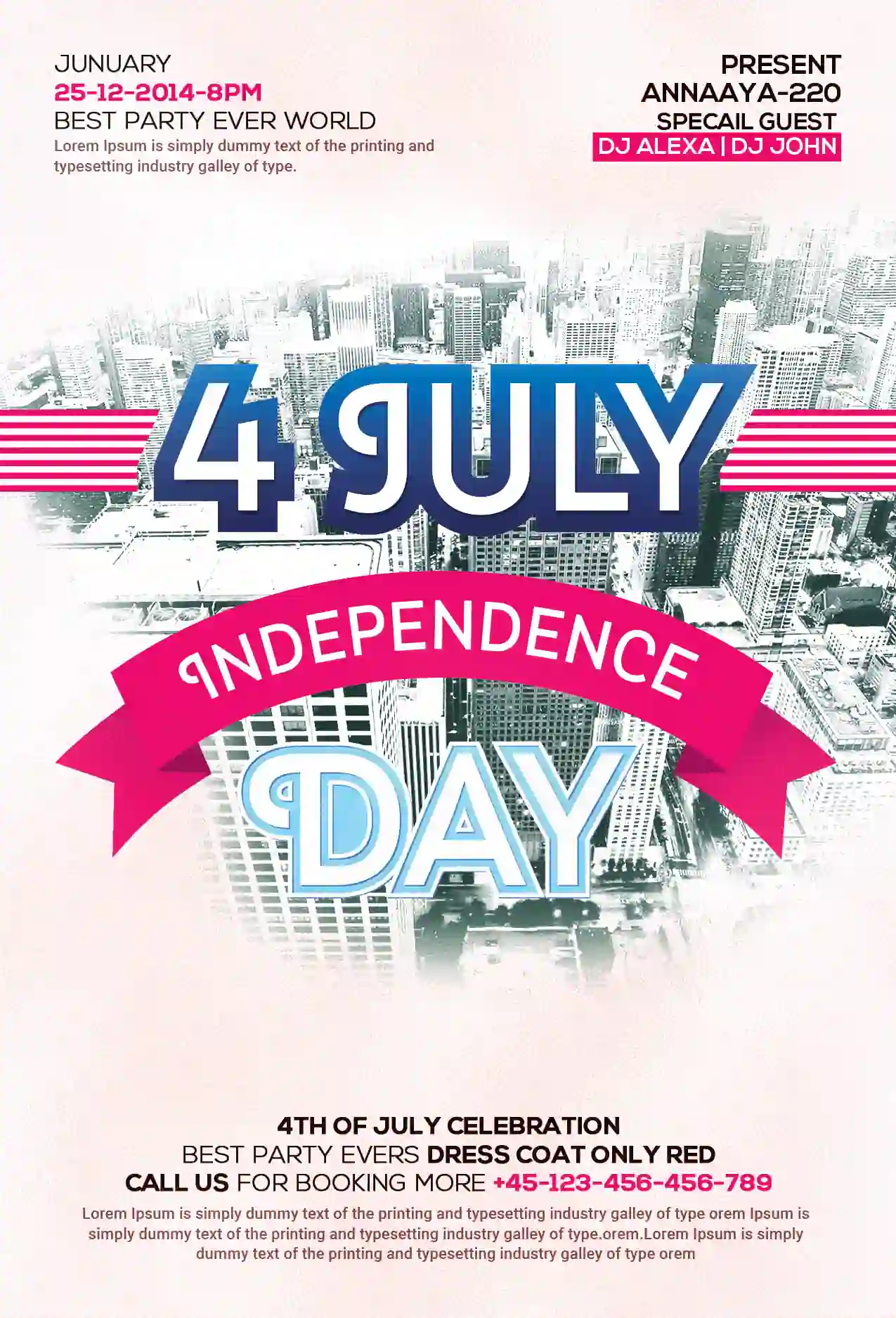 4th Of July American PSD Free Download