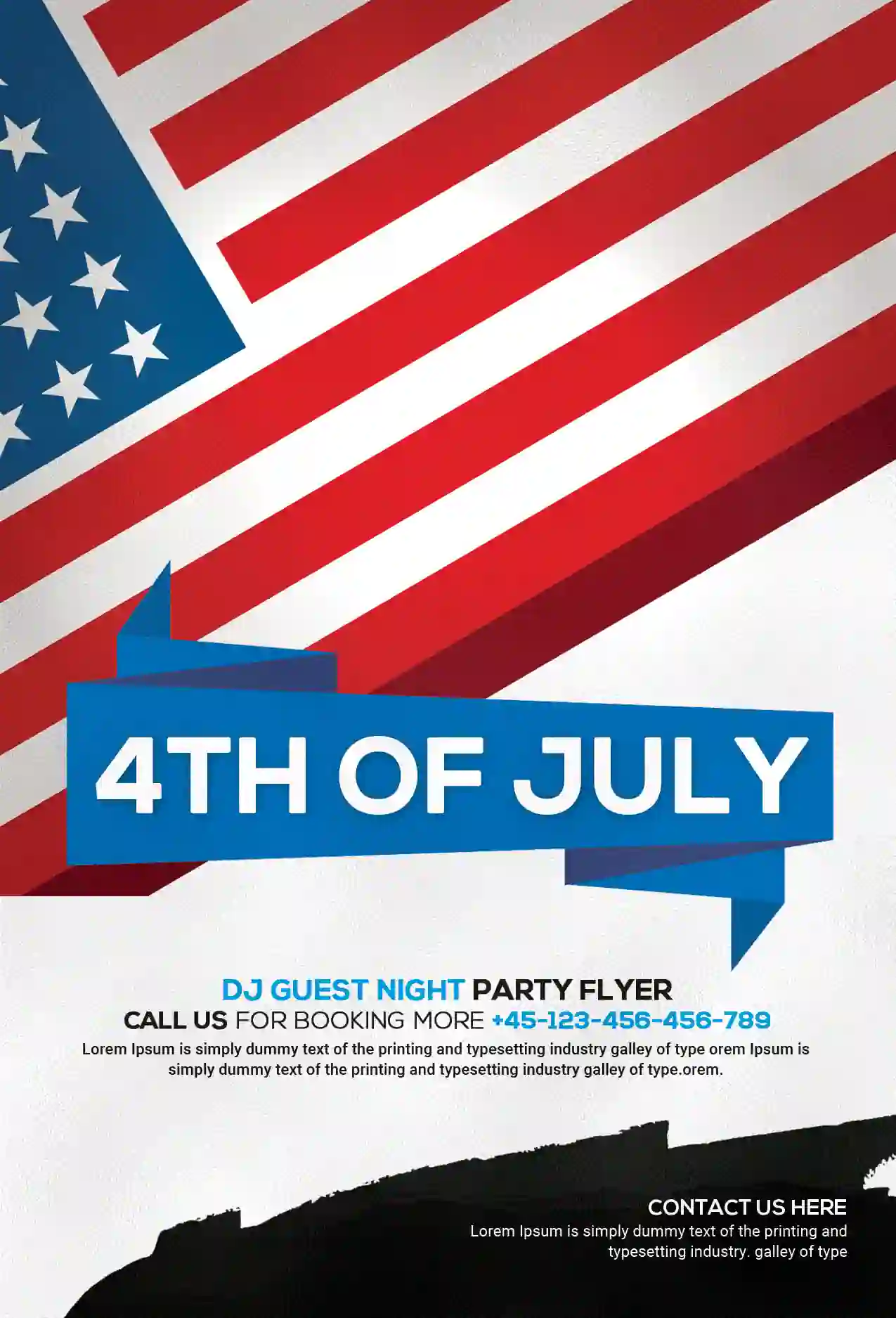4th Of July Party Template PSD Free Download