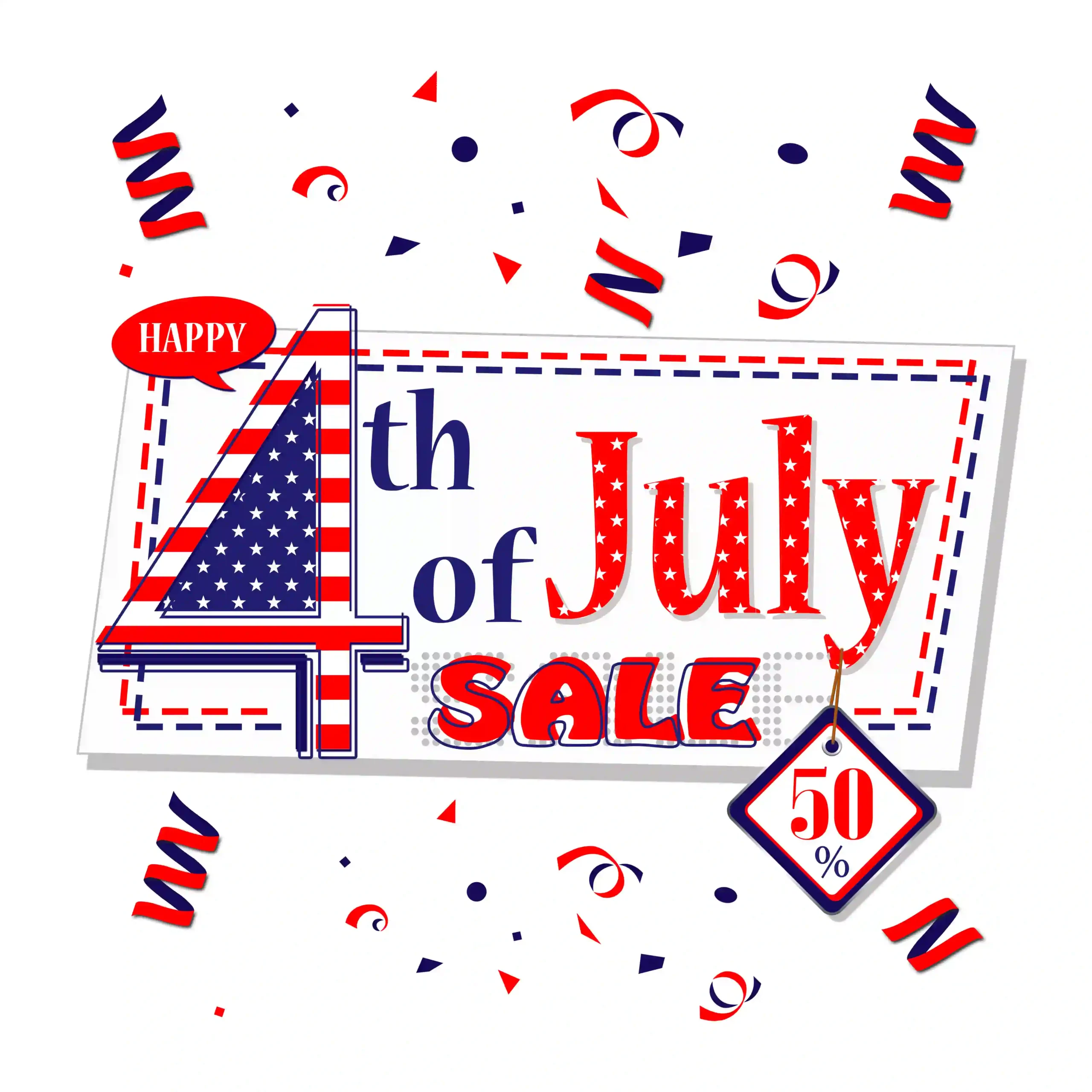 4th Of July Sale Banner PSD Free Download