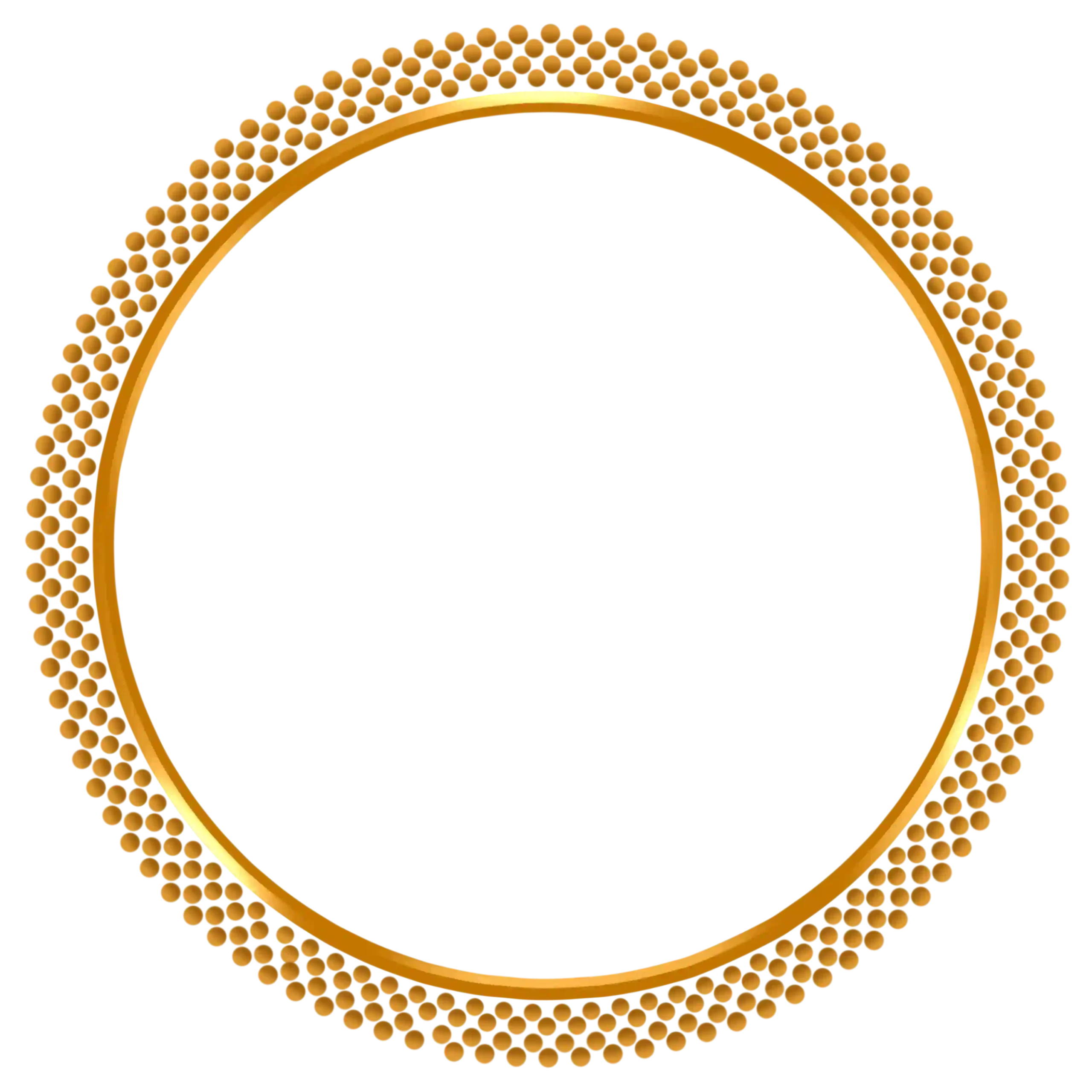 Aesthetic Golden Wide Circle Frame PSD Free Download