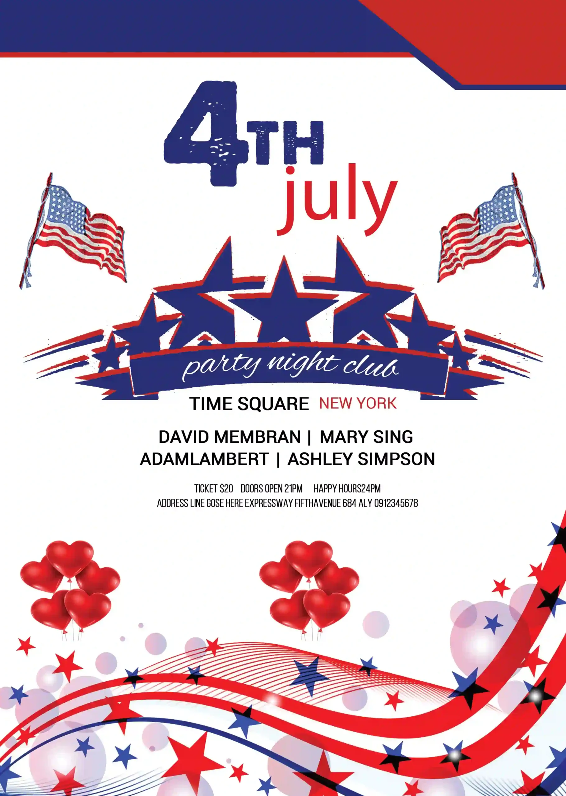 American Day Poster Design PSD Free Download