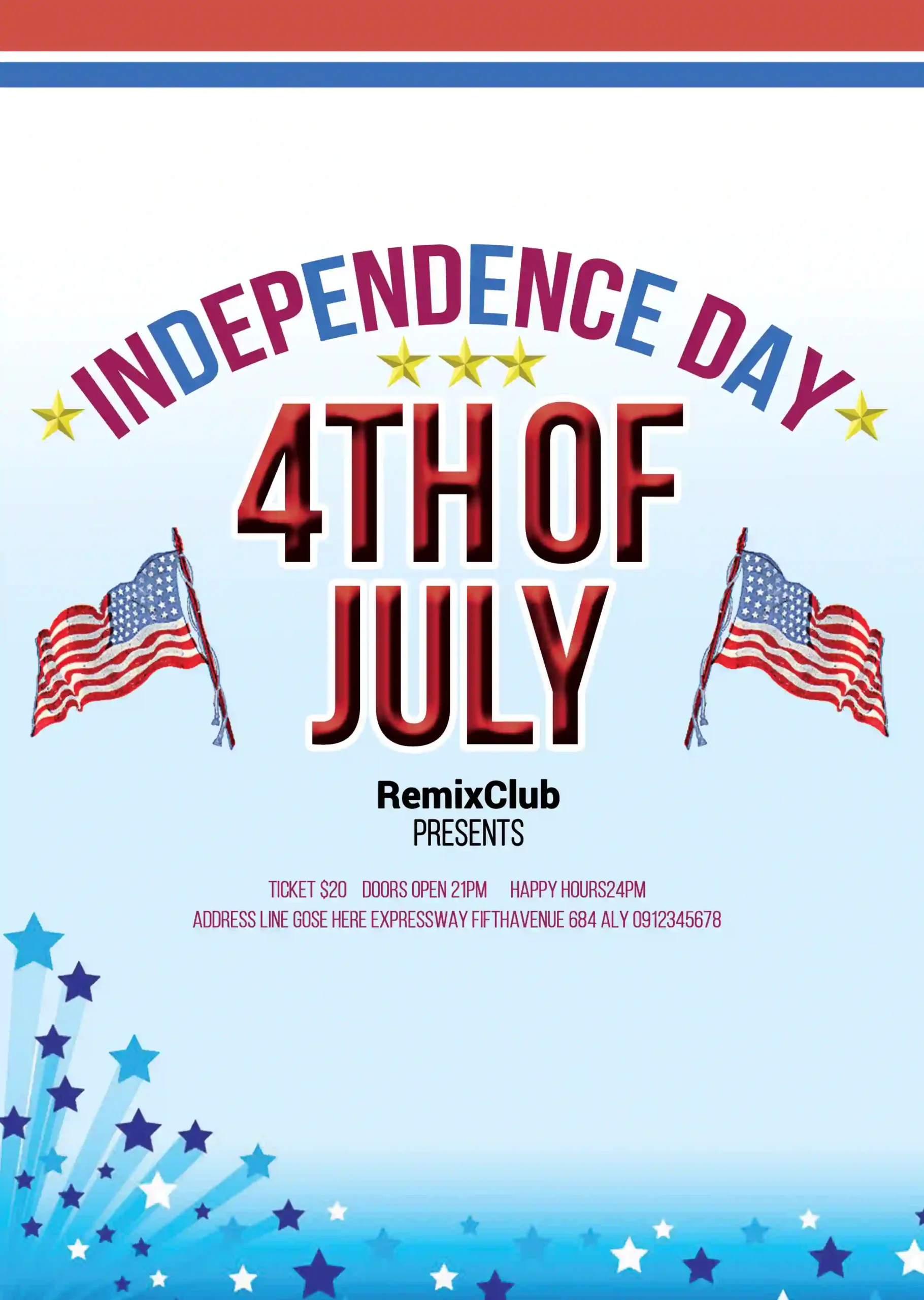 American Day Template Flyer PSD Free Download