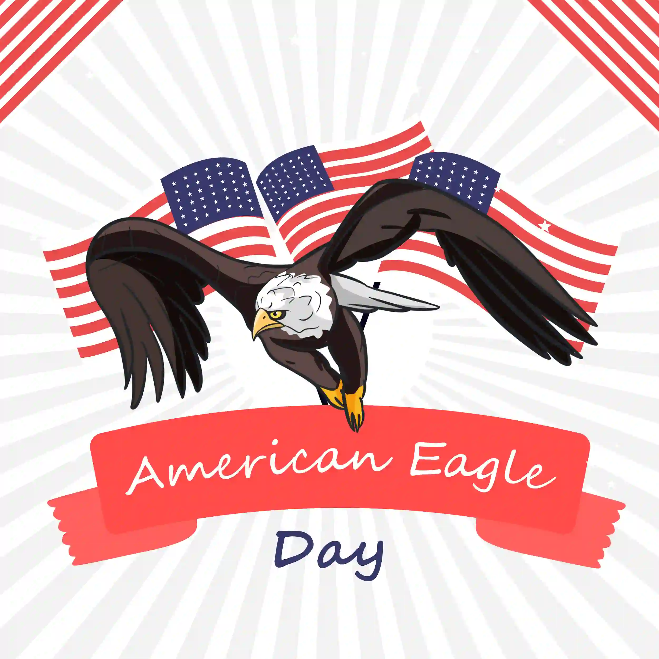 American Eagle Day PSD Free Download