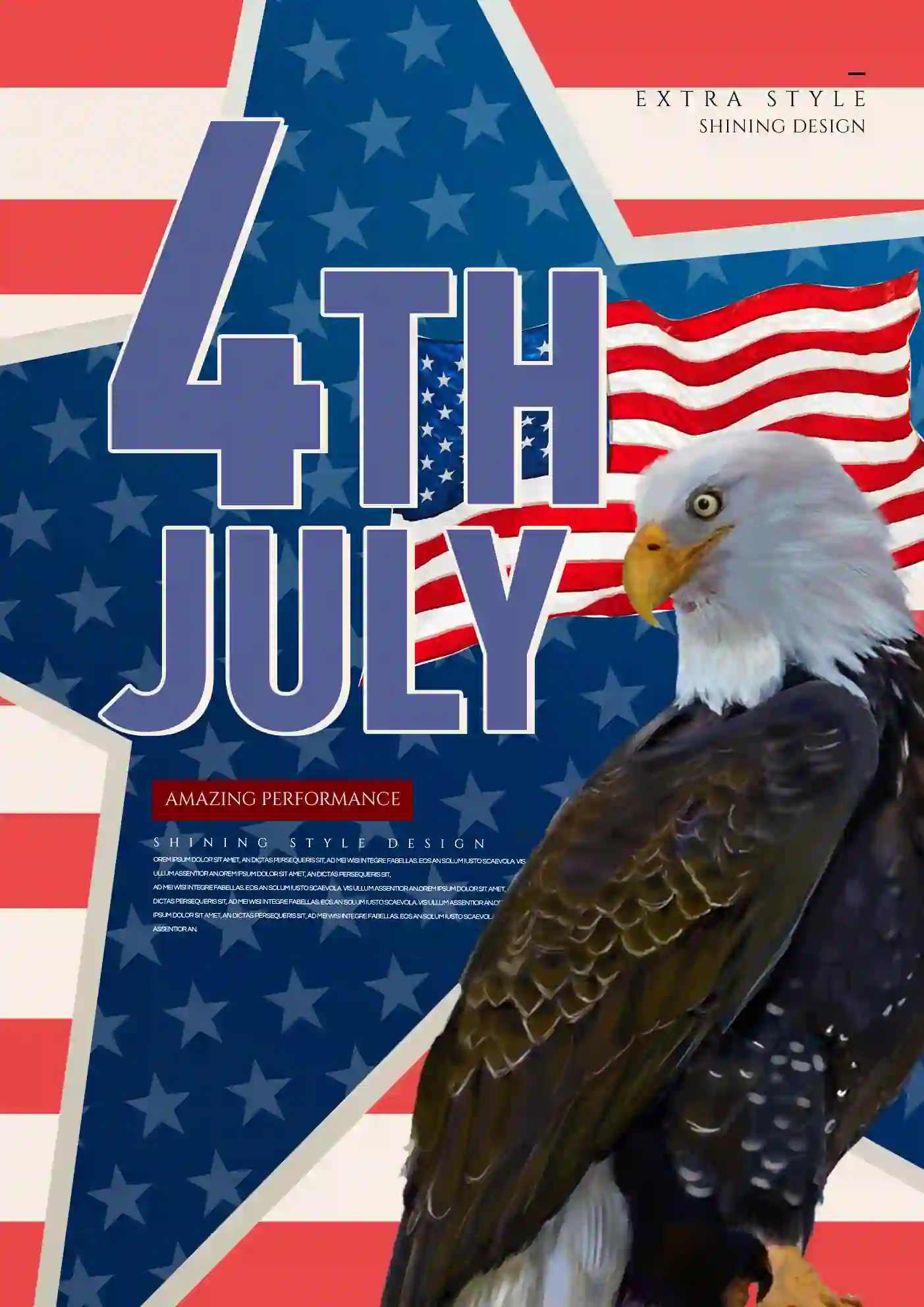American Independence 4th July PSD Free Download