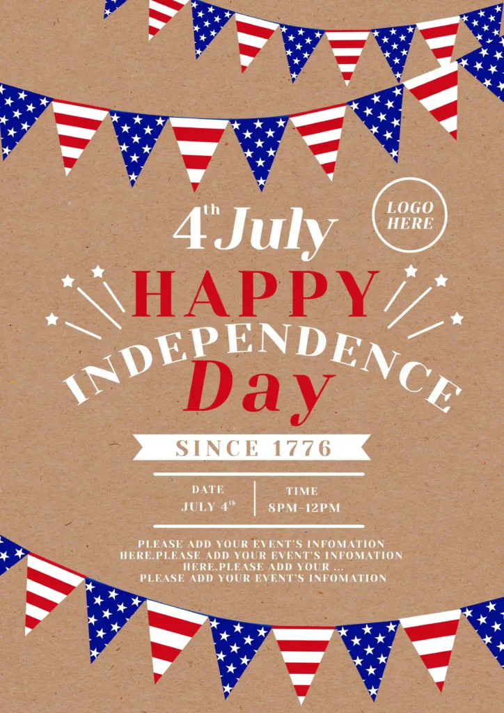 American Independence Day Celebration Poster PSD Free Download