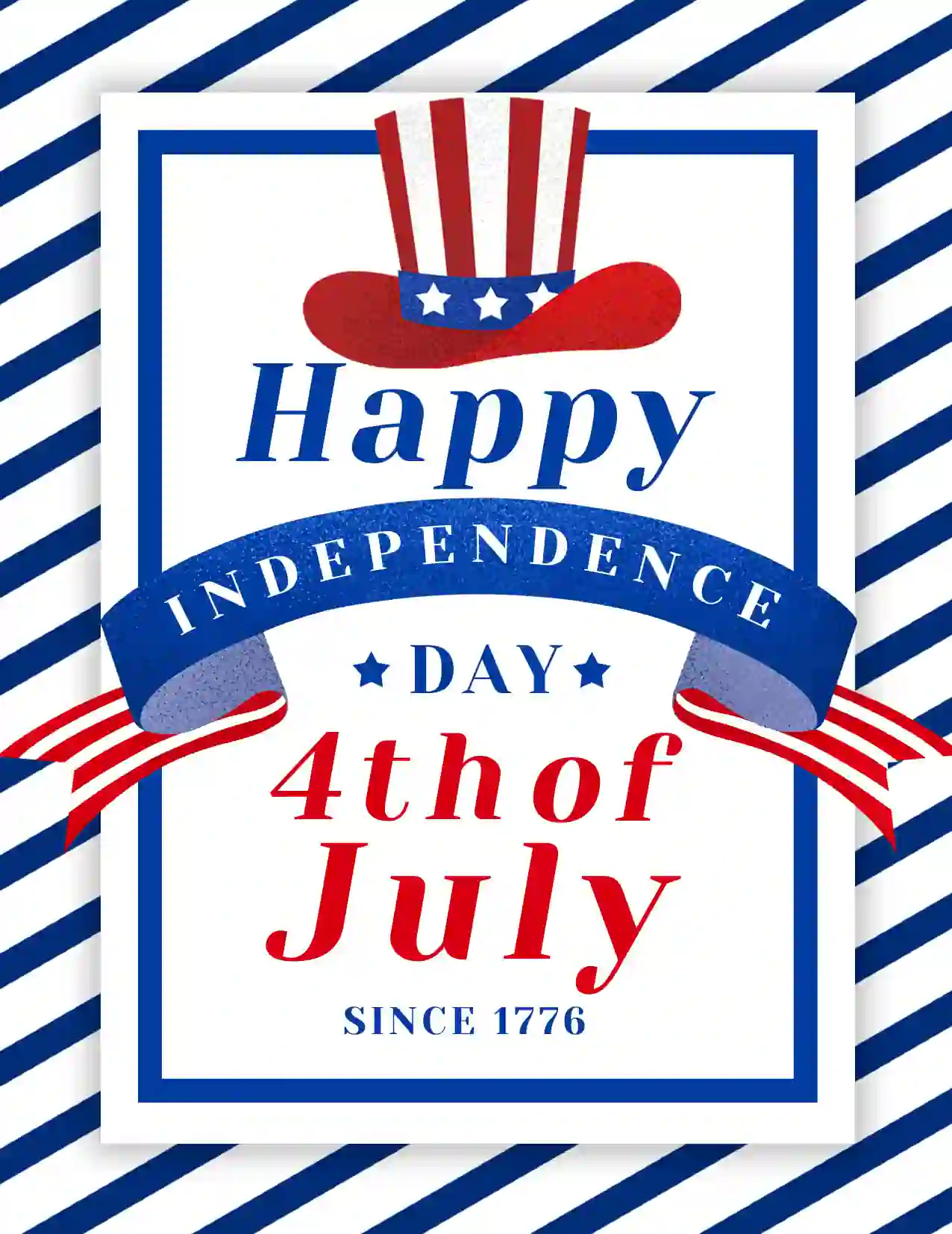 American Independence Day Holiday Card PSD Free Download
