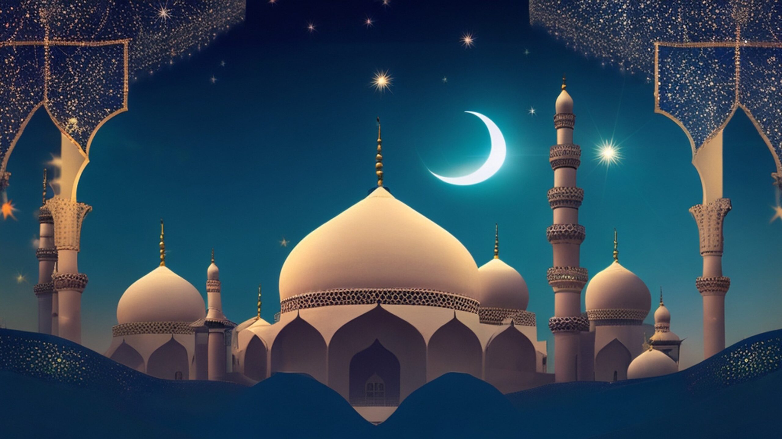 Cartoon Mosque Background