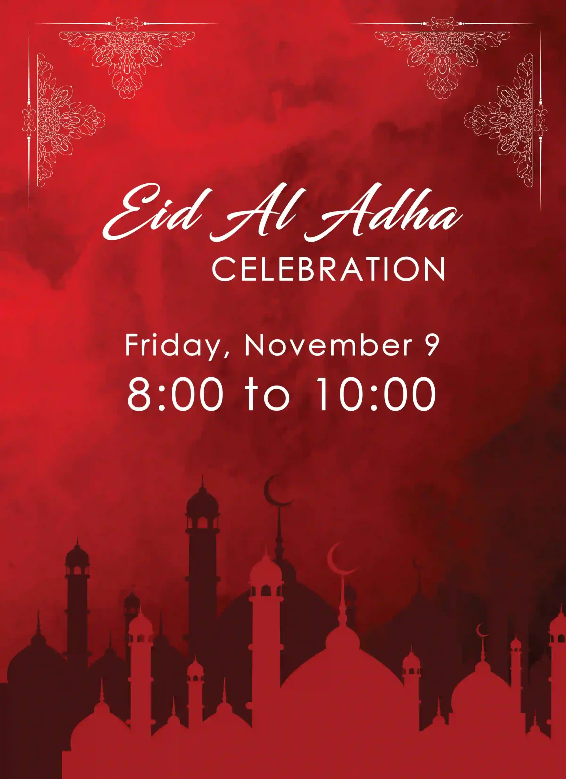Eid Al Adha Celebration Poster PSD Free Download