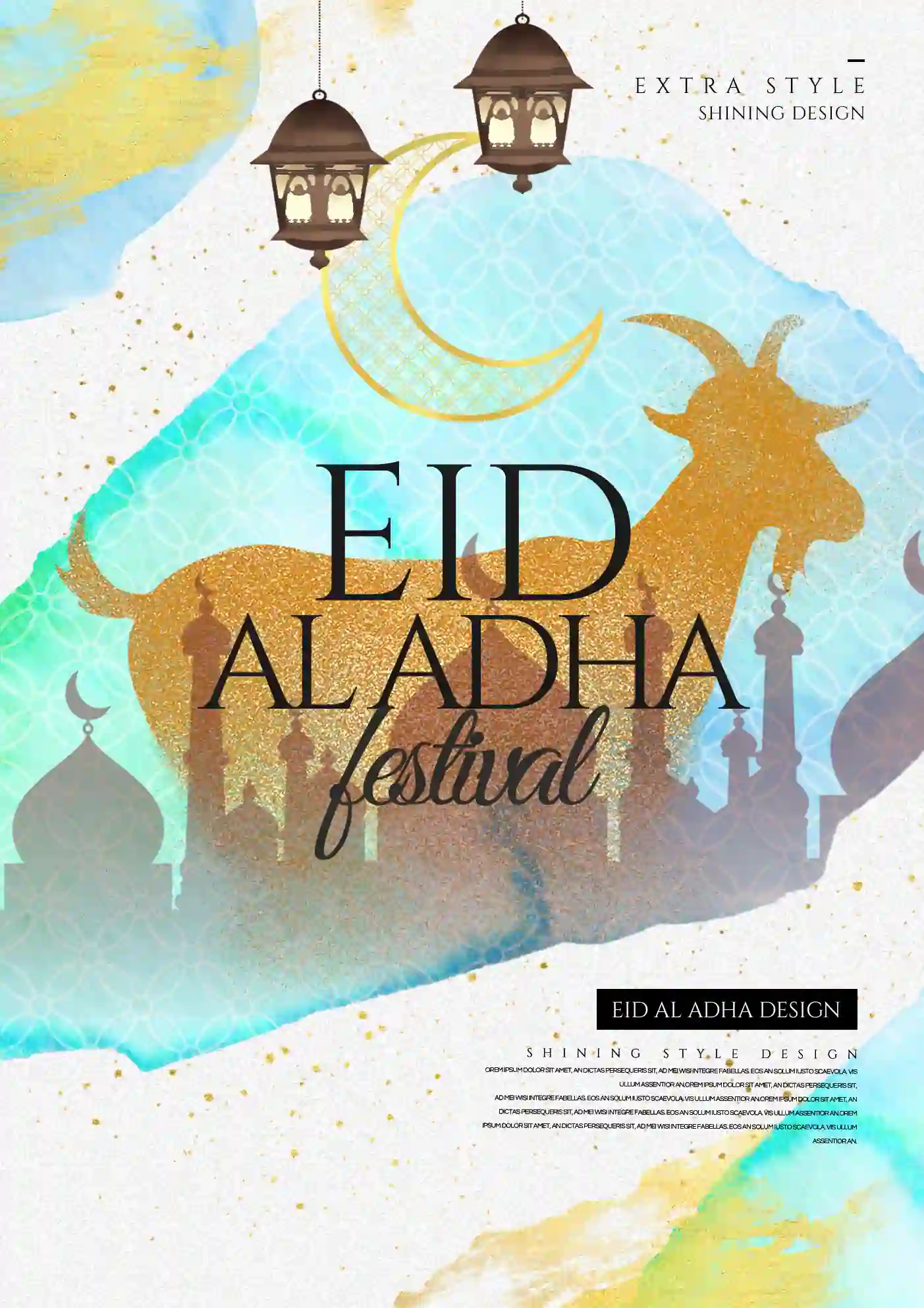 Eid Al Adha Hand Painted PSD Free Download