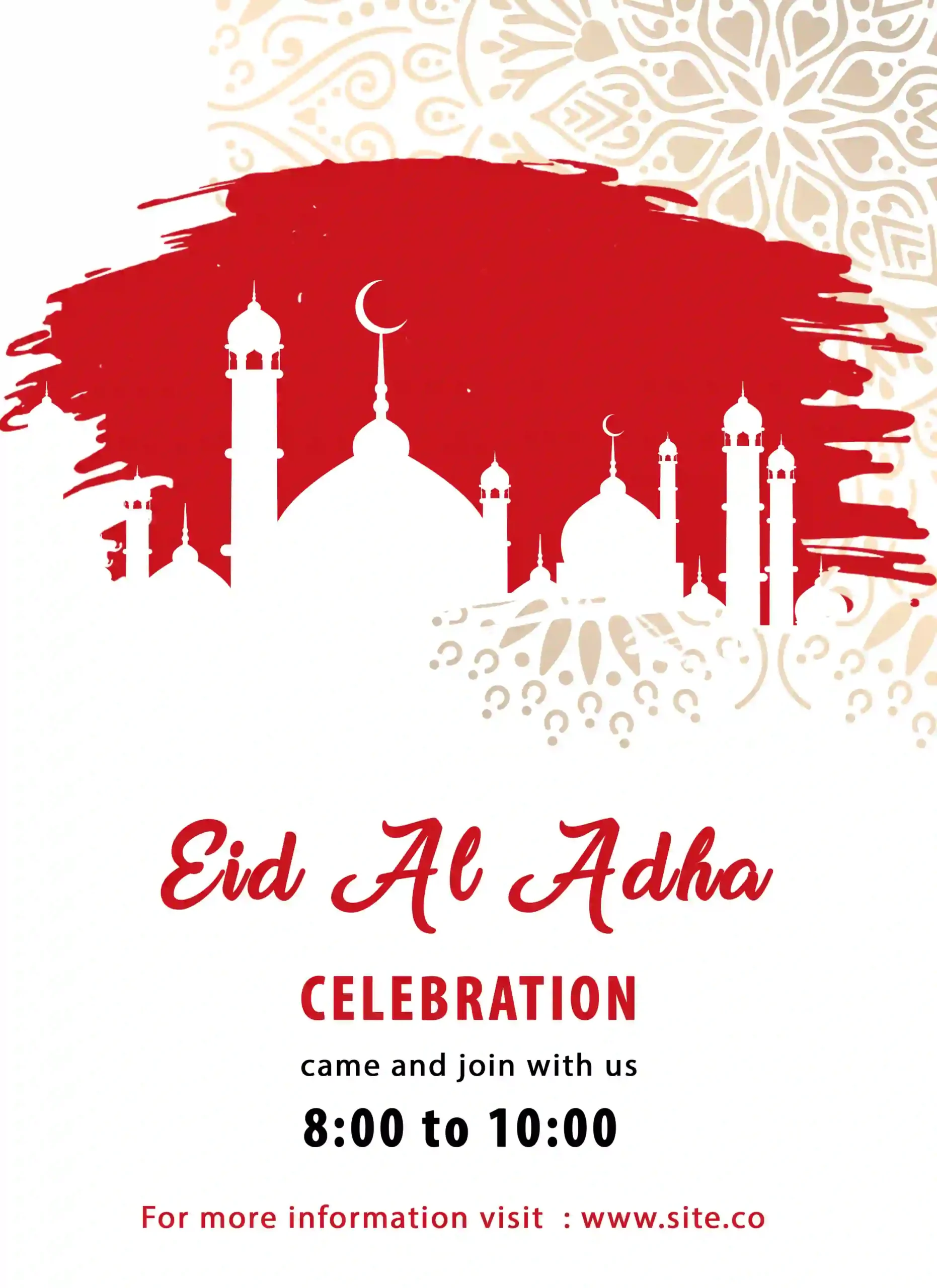 Eid Al Adha Poster Background PSD Free Download