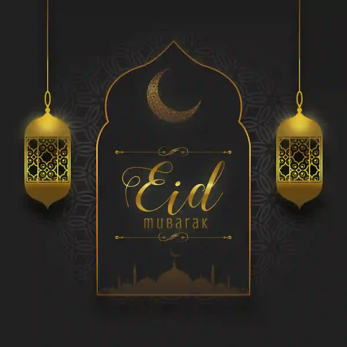 Eid Mubarak Luxury Background Template PSD Free Download