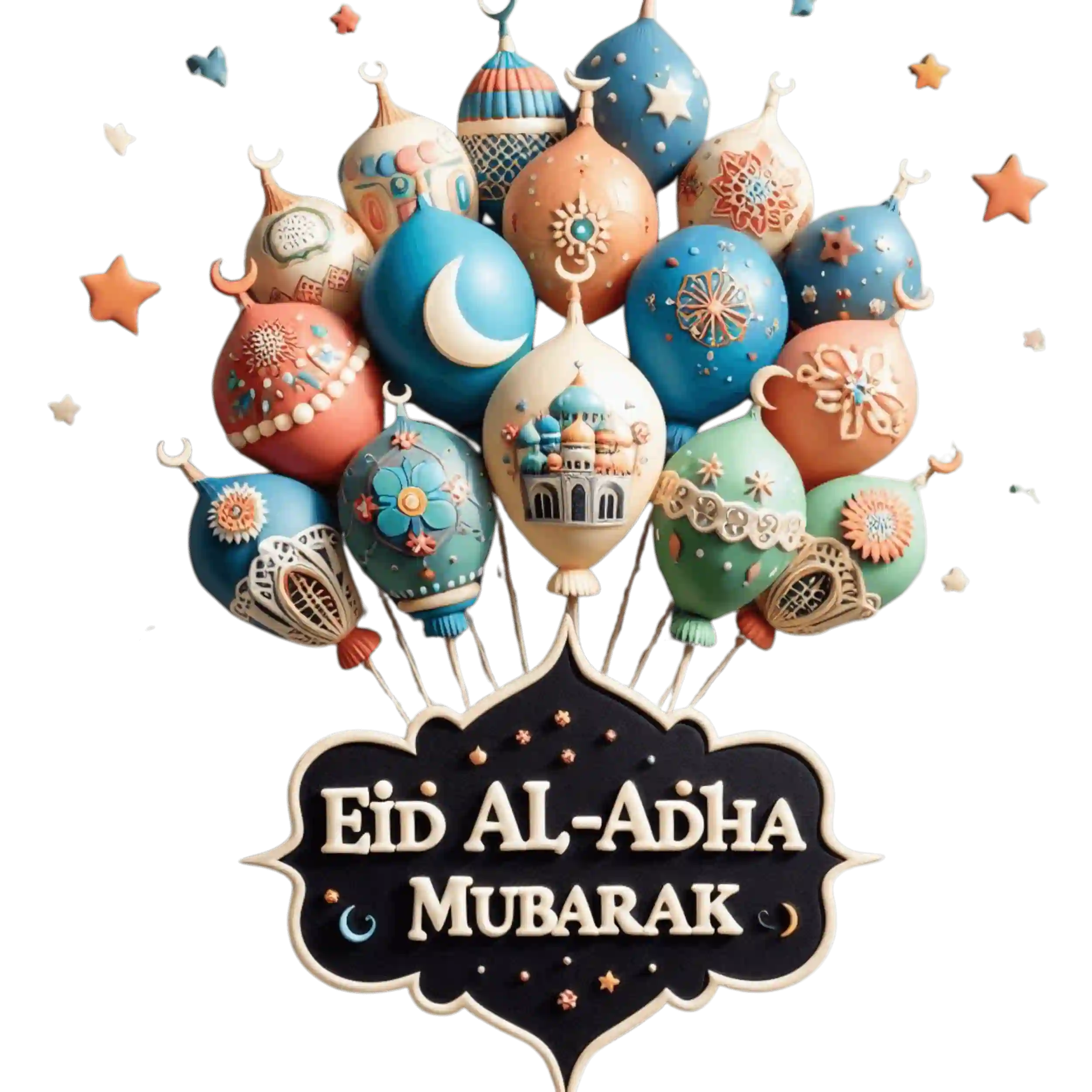 Festive Eid Al Adha Greeting Card PNG