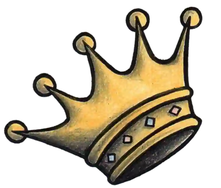 Golden King Crown Drawing Icon