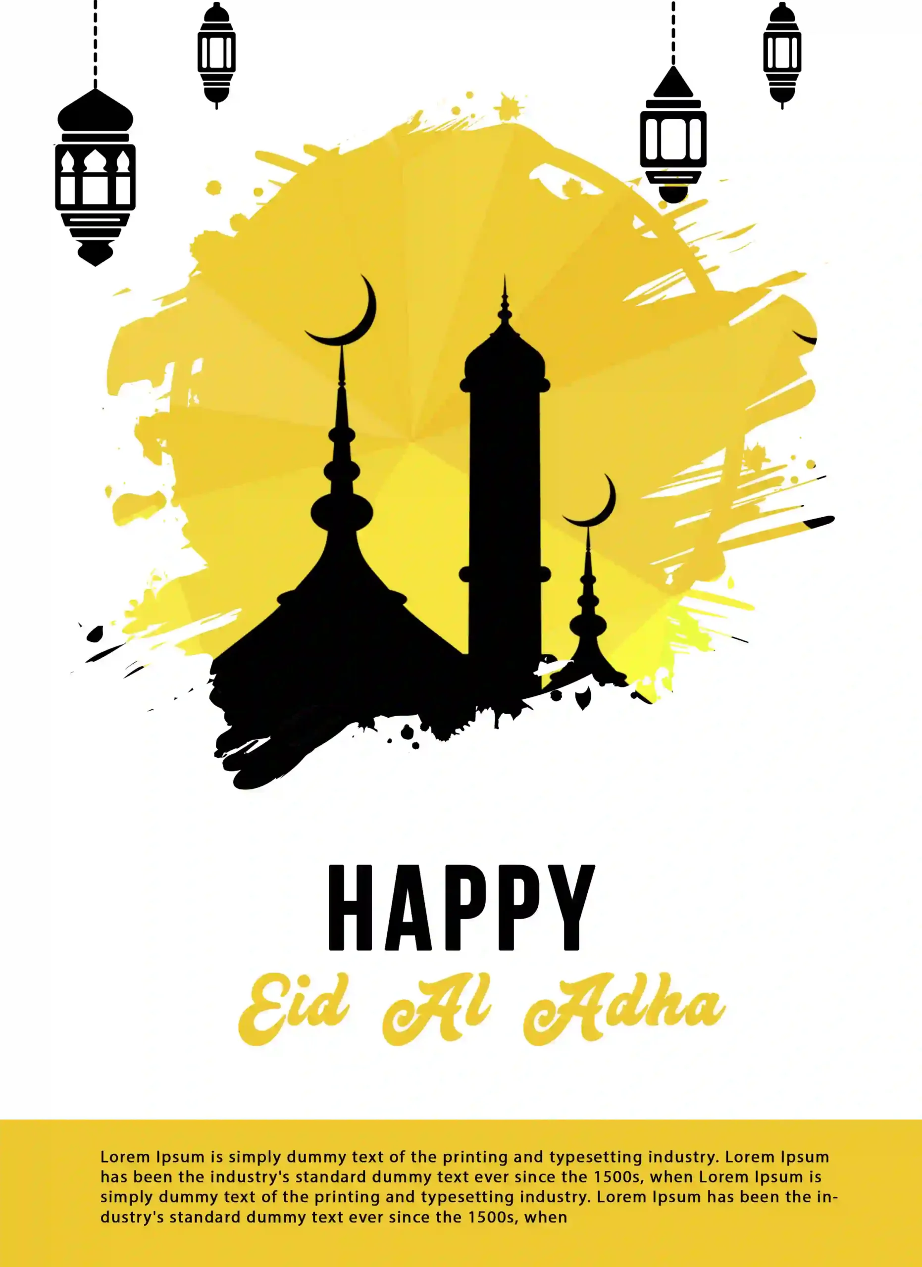 Happy Eid Al Adha Poster PSD Free Download