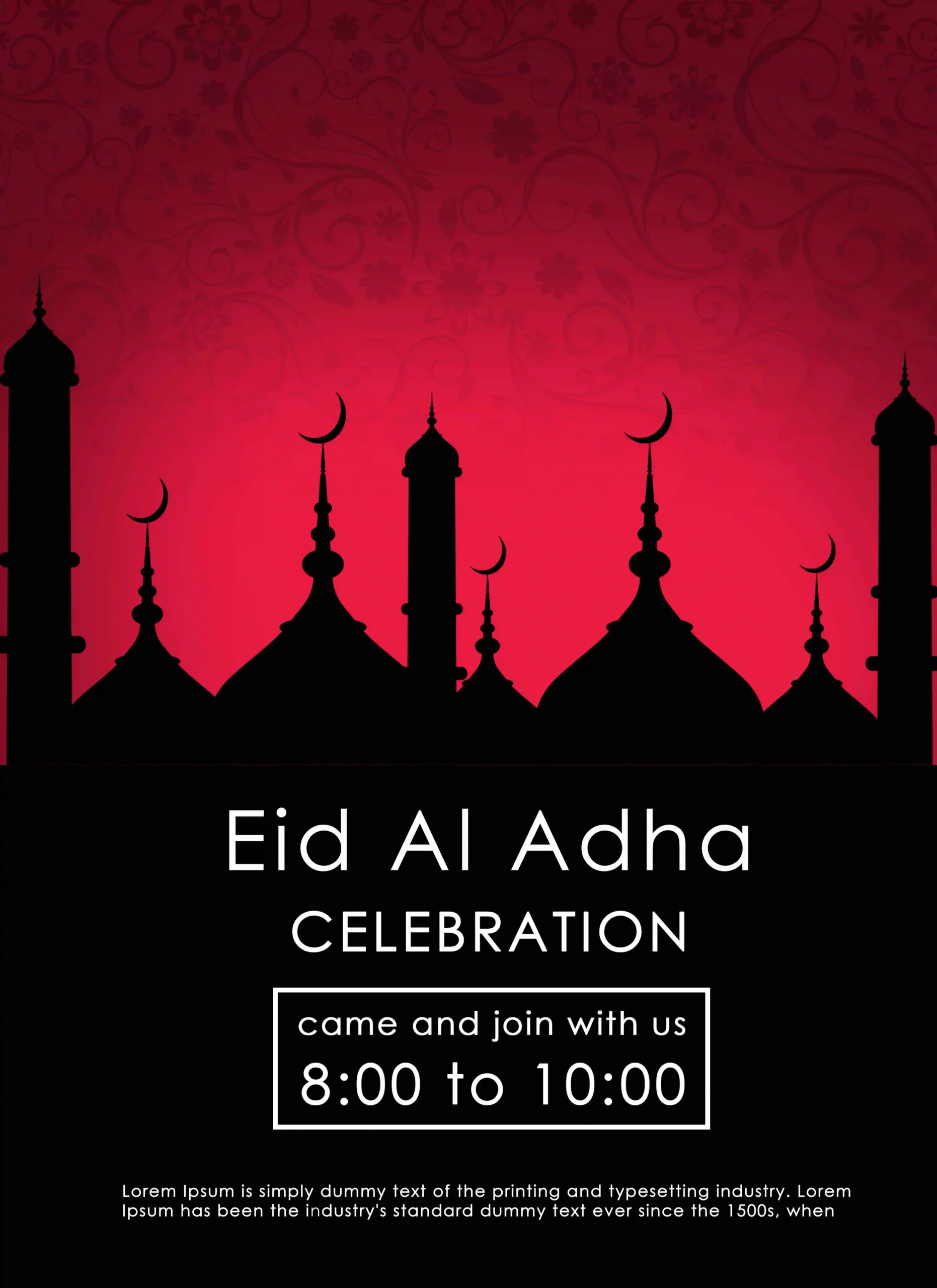 Islamic Design Eid Al Adha Poster PSD Free Download
