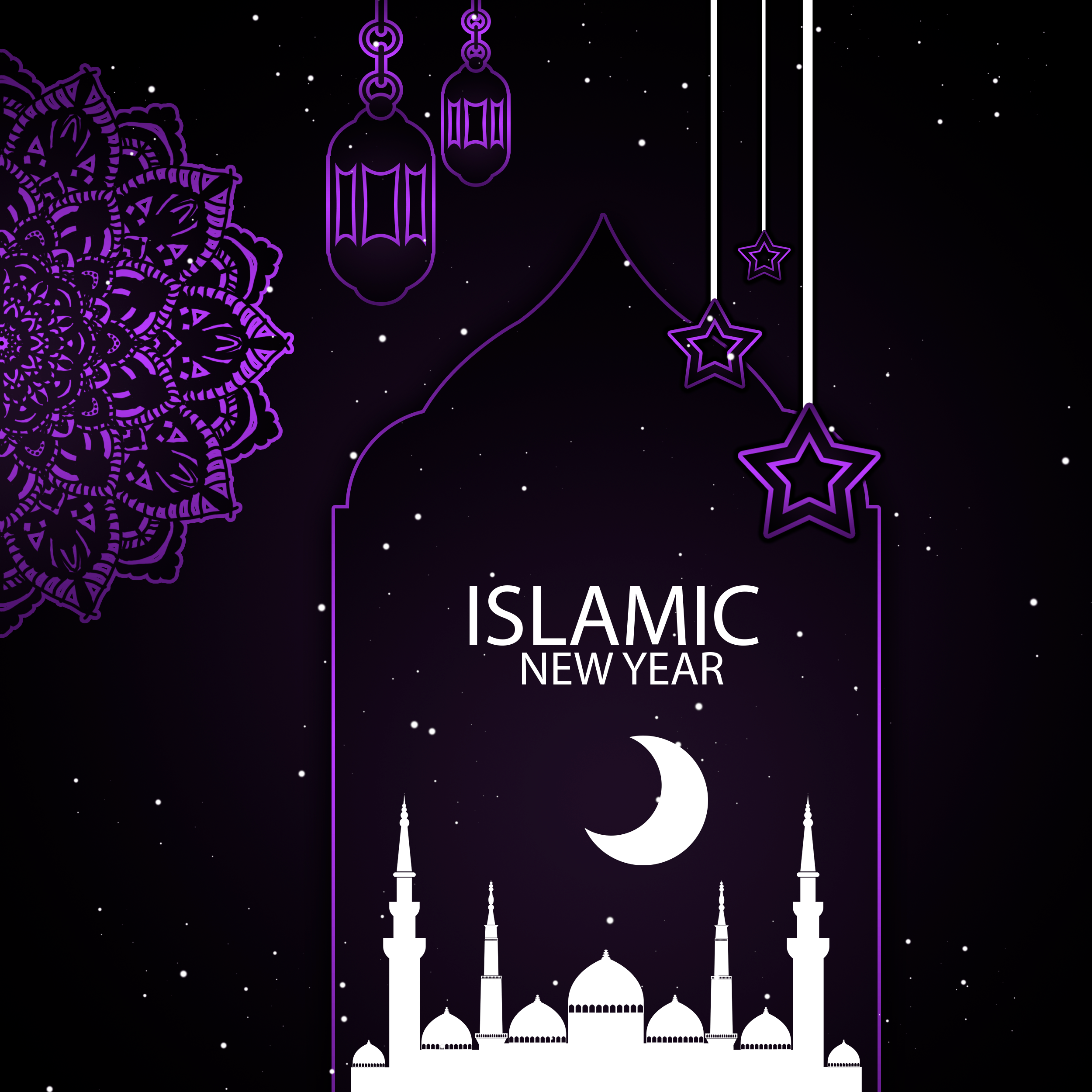 New Year Creative Design Islamic Background