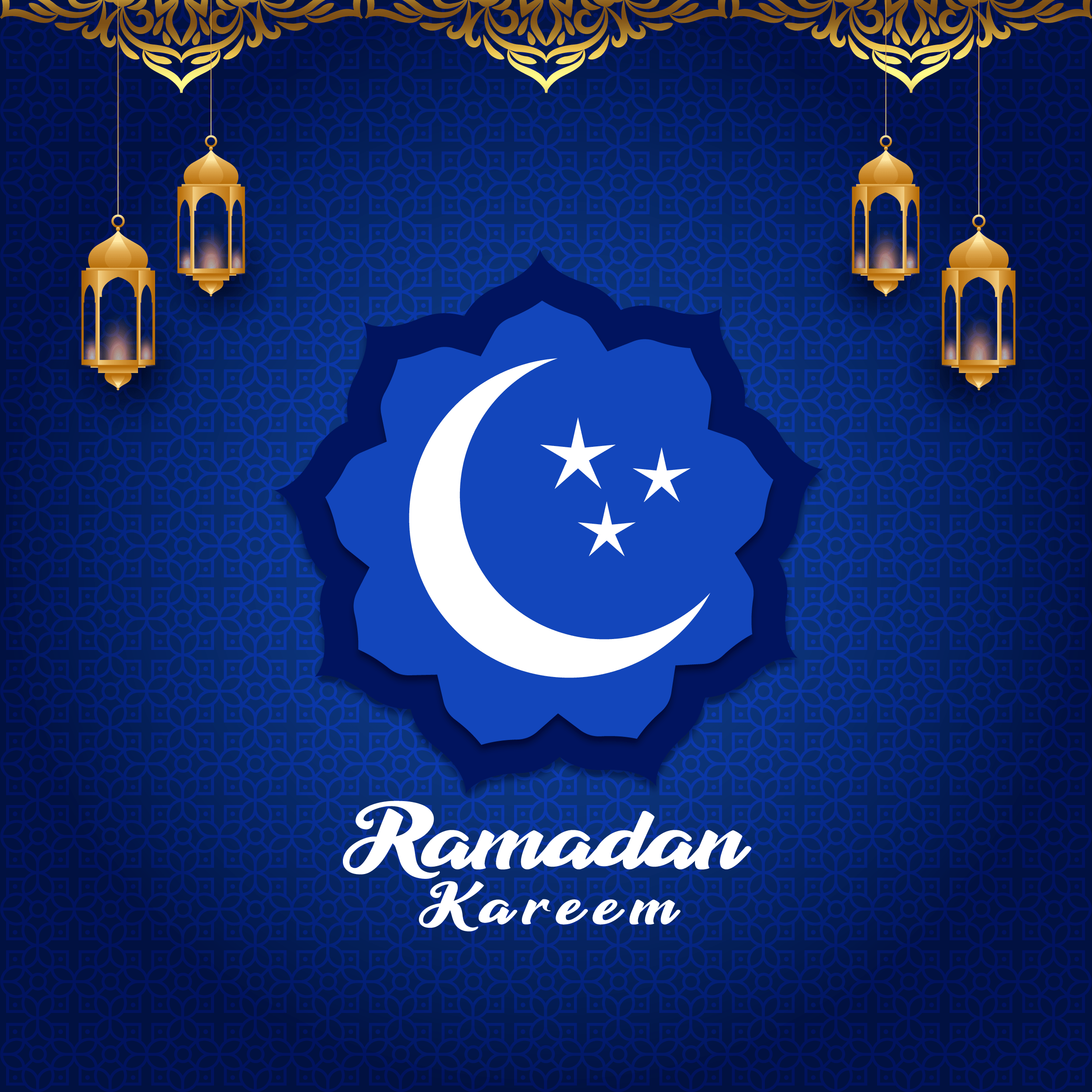 Ramadan Kareem And Moon Islamic Background
